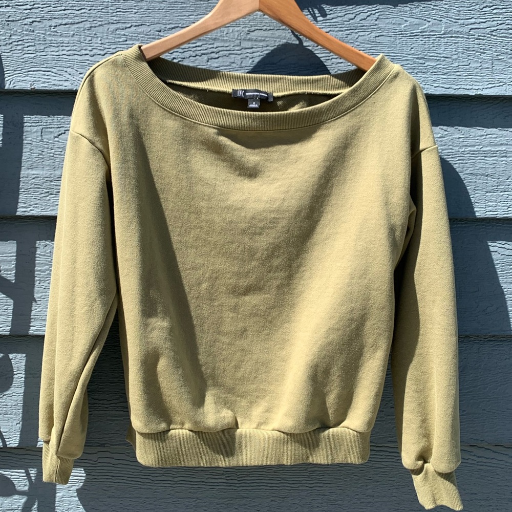 INC International Concepts Scoop Neck Sweatshirt S